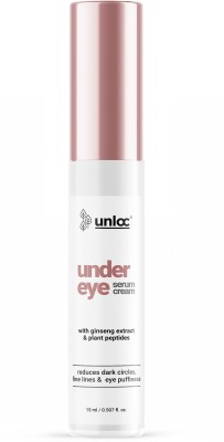 unloc Under Eye Serum Cream Roll-on for Men & Women to Reduce Under Eye Dark Circles, Under Eye Puffiness & Under Eye Fine Lines/Wrinkles(15 ml)