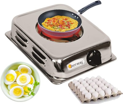 HOT BERG 2000 W Radiant Cooktop Push Button(Silver, 2000 Watt Theeta Electric Hot Plate Induction Cooktop/Electric Coil Stove)