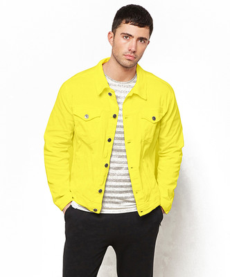 SKENJEL Full Sleeve Solid Men Denim Jacket