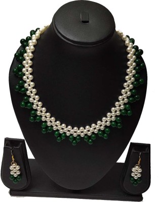 PRAGATI Alloy Green Jewellery Set(Pack of 1)