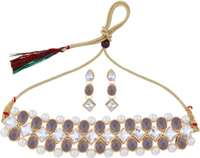 SILVER SHINE Alloy Grey, White Jewellery Set(Pack of 1)