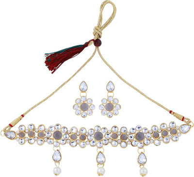 SILVER SHINE Alloy Grey, White Jewellery Set(Pack of 1)