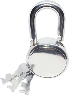 Unikkus Heavy Strong Lock for home, room, office, door, 65 MM, 8 Levers Padlock, 3 Keys Padlock(Silver)