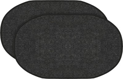 KUBER INDUSTRIES Microfiber Door Mat(Grey, Free, Pack of 2)