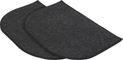 KUBER INDUSTRIES Microfiber Door Mat(Grey, Free, Pack of 2)