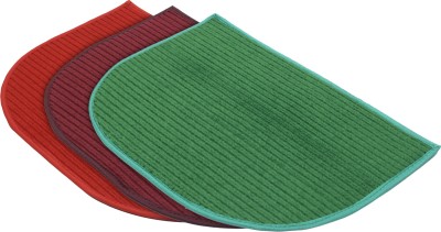 KUBER INDUSTRIES Microfiber Door Mat(Multicolor, Free, Pack of 3)