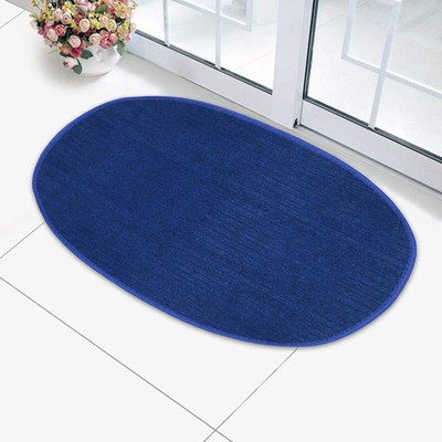 KUBER INDUSTRIES Microfiber Door Mat(Blue, Free)
