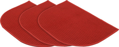 KUBER INDUSTRIES Microfiber Door Mat(Red, Free, Pack of 3)