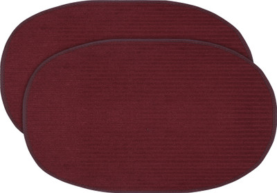 KUBER INDUSTRIES Microfiber Door Mat(Maroon, Free, Pack of 2)
