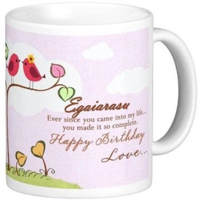 GNS Happy Birthday Egaiarasu Romantic Wish 92 Ceramic Coffee Mug(330 ml)