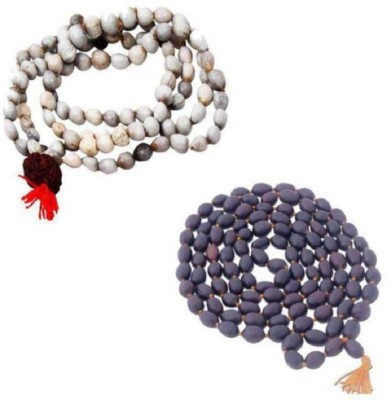 SHRI ASTHA VINAYAK Combo of Energized Original Seeds Vaijanti Mala & 108 Lotus Seeds Kamal Gatta Mala Shell Chain