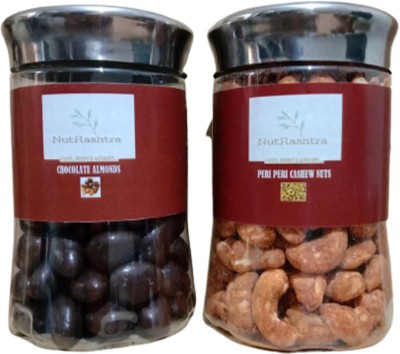 NutRashtra chocolate Almond peri peri cashew Cashews, Almonds(2 x 125 g)