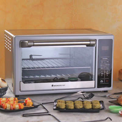 WONDERCHEF 30-Litre Prato Digital Oven Toaster Griller (OTG) – 30 Litres, Stainless Steel – With Rotisserie, Convection, Heat-Resistant Tempered…