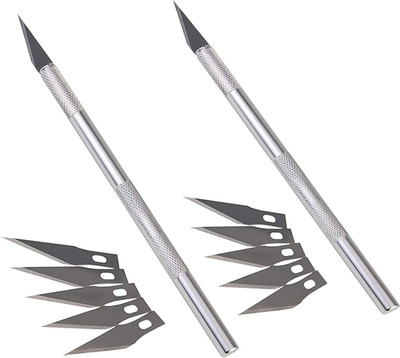 Deepsan 5 belt Metal Grip Hand-held Paper Cutter(Set Of 2, Silver)