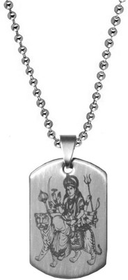 Shiv Jagdamba Religious Durga Maa Mahashakti Sterling Silver Stainless Steel Pendant