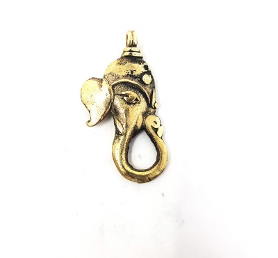 Shabari Emporium Handmade Dhokra Craft Bell Metal Tribal Ganesha Pendant Brass, Alloy Pendant