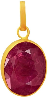 Takshila Gems Natural Ruby Pendant in Panchdhatu 5 Metal 8.25 Ratti / 7.42 Carat Lab Certified Ruby Stone Pendant