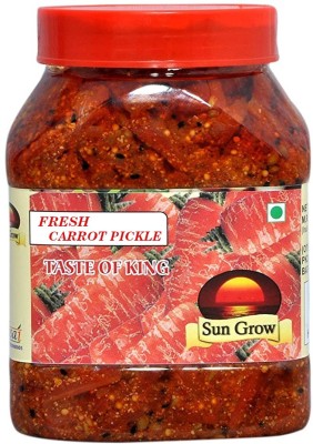 Sun Grow Organic Hand Made Mother Made Premium Quality (Real Taste of Punjabi Pickles) Fresh Carrot Pickle Gajar Ka Achar (1 Kg) Carrot Pickle(1 kg)