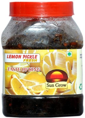 Sun Grow Organic Hand Made Mother Made Premium Quality (Real Taste of Punjabi Pickles) Fresh Lemon Pickle Sweet n Sour Nimbu Ka Achar (1 Kg) Lemon Pickle(1 kg)
