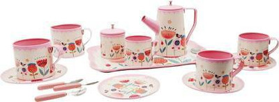 Toy Jumble Tea and Coffee Serving Kitchen Playset Toy 16 Pcs Pretend Play for Kids