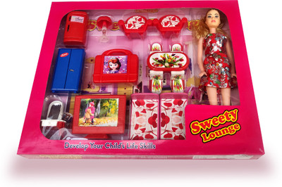 Adore Sweety Doll lounge role play toy for girls doll house toys home furniture toys kit for kids gift pack toys
