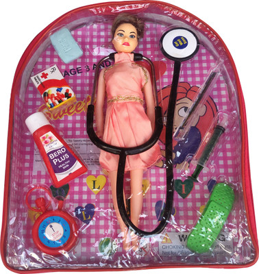 Adore Doctor doll back pack bag play set for kids Doctor role play toy set doctor set Pretend play toy soctor set gift pack toy