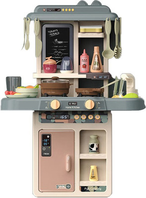 Jakas Mart 36 PCS Battery Operated Kitchen Set for Kids, Pretend Play Kitchen Toy Set for Kids