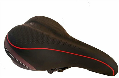 Divyansh RANGER CYCLE SOFT SEAT Double Cushion Saddle(Black, Red)