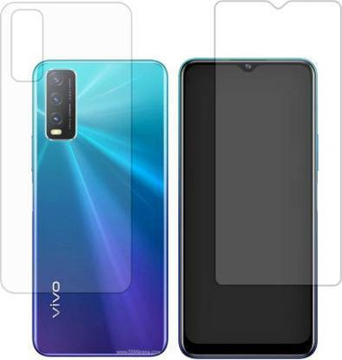 PONDRIK Front and Back Screen Guard for Vivo Y20T(Pack of 2)
