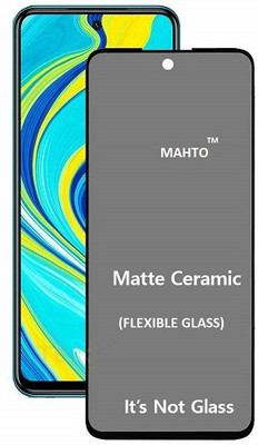 MAHTO Edge To Edge Tempered Glass for Poco X3 Flexible Ceramic Matte Tempered Glass(Pack of 1)