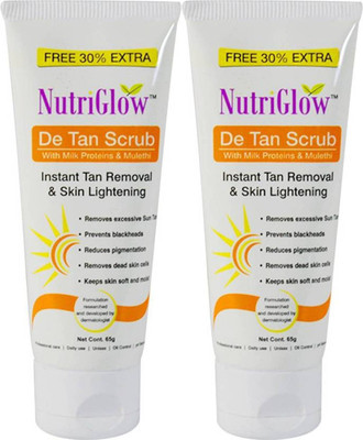 NutriGlow DE-TAN Face Scurb (Pack of 2) Scrub(130)