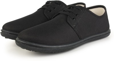 KANEGGYE Canvas Shoes For Men(Black , 8)