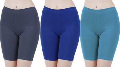Buy That Trendz Solid Women Blue, Blue, Blue Cycling Shorts
