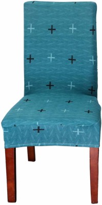 HOUSE OF QUIRK Polyester Abstract Chair Cover(Green Pack of 1)