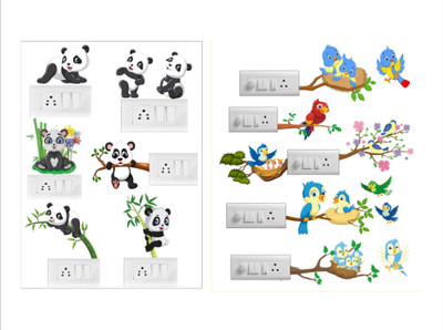Decor Solution 58 cm Bird On Tree Switch Board Wall Sticker Self Adhesive Sticker(Pack of 1)