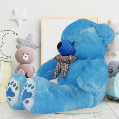 Toodles Stuffs 3 Feet Blue Teddy Bear Stuffed Toys for Girls Birthday /Valentine/Anniversary Gifted Someone Special - - 90 cm (BLUE)  - 90 cm(Blue)