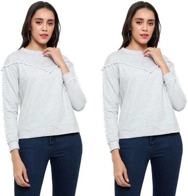 IFG Collection Full Sleeve Solid Women Sweatshirt