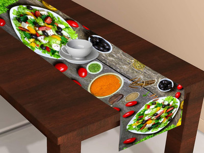 Creativehomes Multicolor 150 cm Table Runner(Satin)