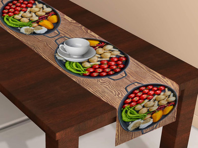 Countingbeds Multicolor 150 cm Table Runner(Satin)
