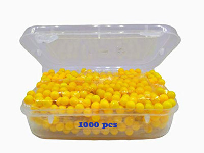 kd and sons 1000 pcs 6 mm plastic bb bullets for toy gun & air gun with container || yellow colour (1000 pcs) Armor Sets(Yellow)