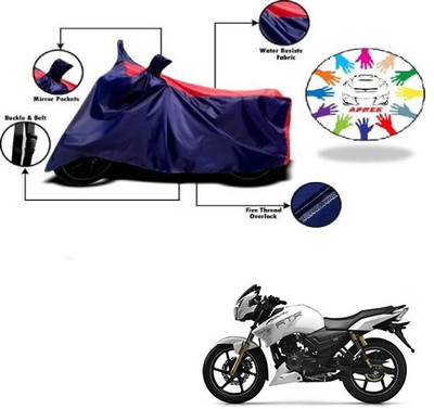APNEK Waterproof Two Wheeler Cover for TVS(Apache RTR 180, Blue, Red)
