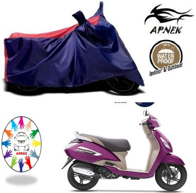 APNEK Waterproof Two Wheeler Cover for TVS(Jupiter, Blue, Red)