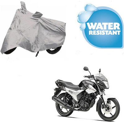 SRENTERPRISES Two Wheeler Cover for Yamaha(SZ R, Silver)