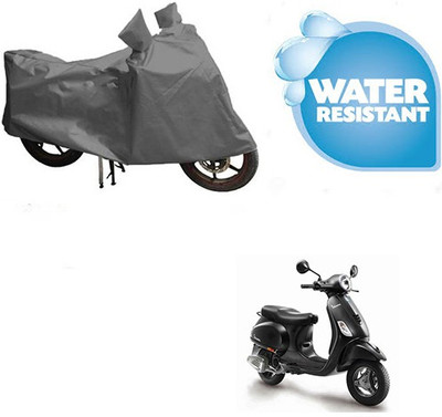 Mdstar Waterproof Two Wheeler Cover for Piaggio(Vespa, Grey)