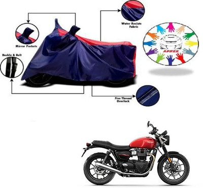 APNEK Waterproof Two Wheeler Cover for Triumph(Twin spark, Blue, Red)