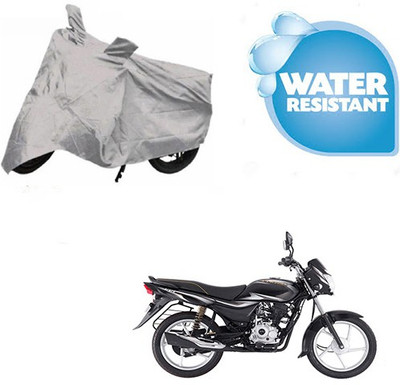 Atulit enterprises Waterproof Two Wheeler Cover for Bajaj(Platina 100 DTS-i, Silver)