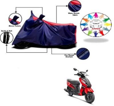 APNEK Waterproof Two Wheeler Cover for Suzuki(Let's, Blue, Red)