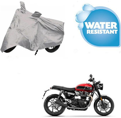 Kundra Two Wheeler Cover for Triumph(Twin, Silver)