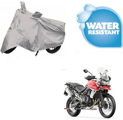 Kundra Two Wheeler Cover for Triumph(Tiger 800 XCA, Silver)
