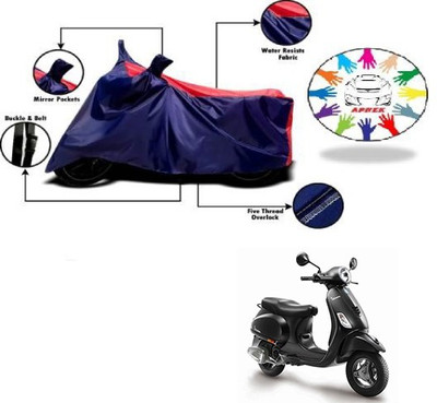 APNEK Waterproof Two Wheeler Cover for Piaggio(Piaggio Vespa, Blue, Red)